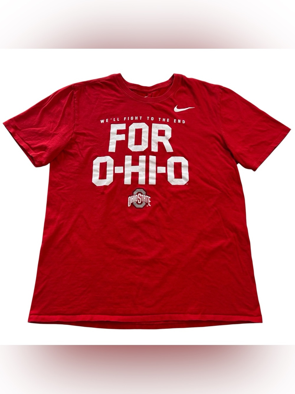 Nike Ohio State Buckeyes Men’s Gameday T-Shirt Graphic Red Logo NCAA size Large